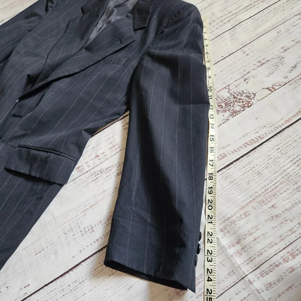 Vintage Christian Dior Monsieur Pure Wool Pinstripe Blazer Jacket Mens